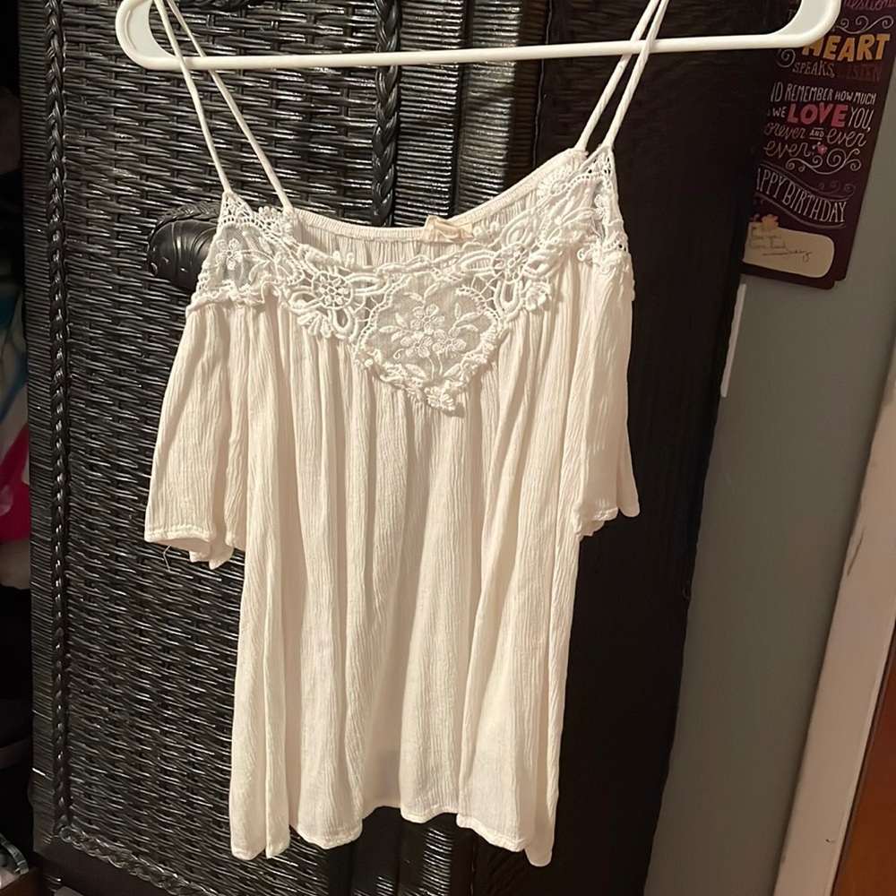Off the shoulder top.